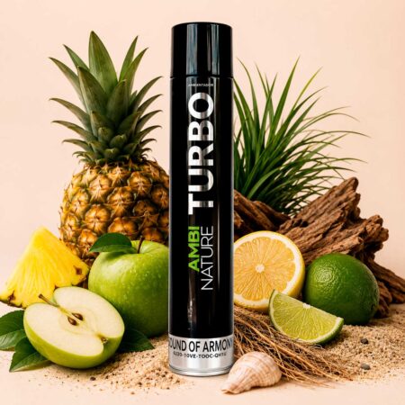 1. Aromatizante en Aerosol con tecnología TURBO aroma Vetiver del caribe