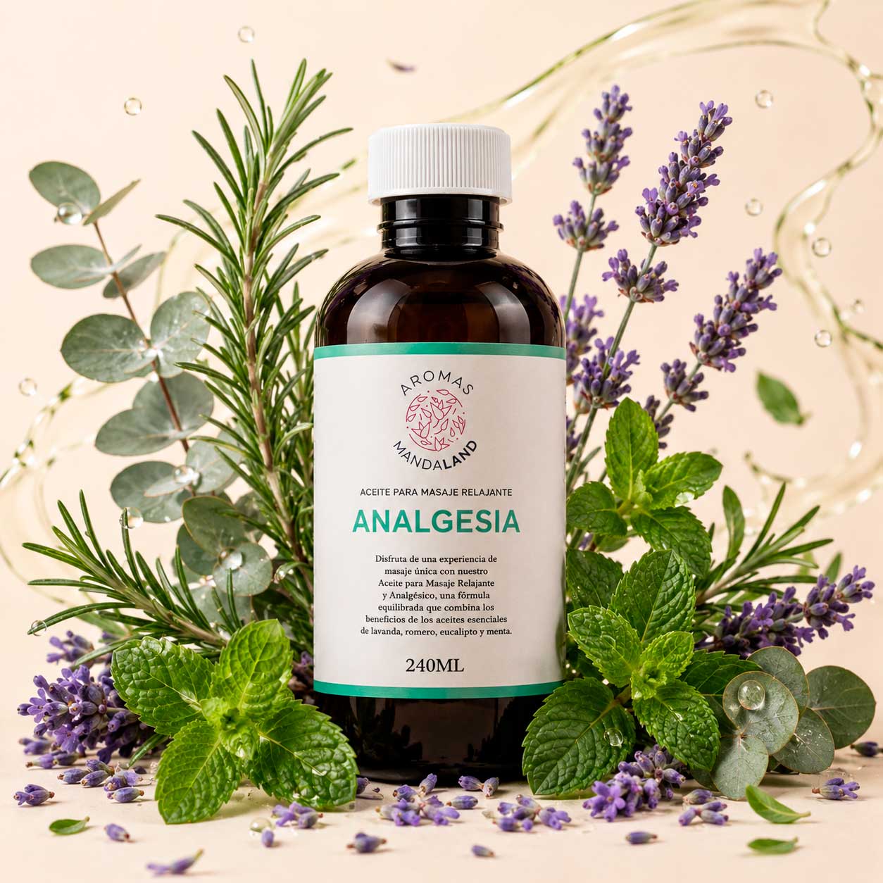 Aceite para masajes Analgesia.